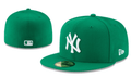 New York Yankees MLB Fitted Cap - Vibrant Green with White Logo