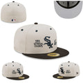 Chicago White Sox 1993 Division Champs Hat with Black Brim and Gray Undervisor - Cream