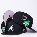 Atlanta Braves Fitted Hat - 'Greetings from Atlanta' with Peachtree Sign Design