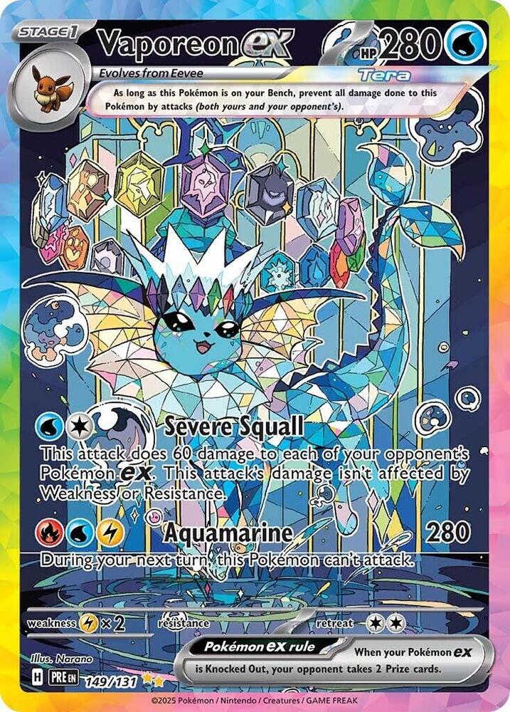 Vaporeon ex149/131 Pokemon Card