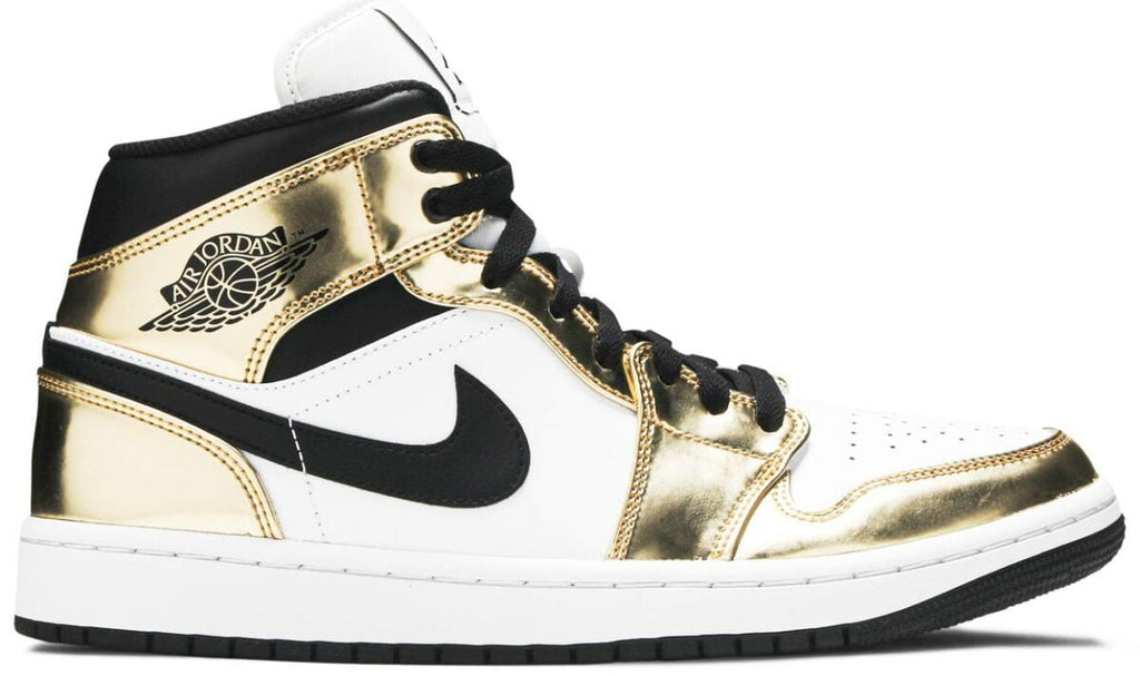 Jordan 1 Mid Metallic Gold Sneakers